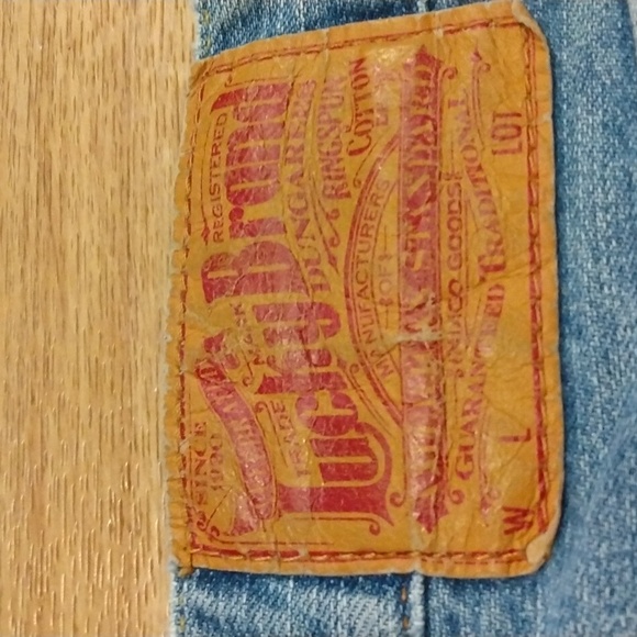 Lucky Brand Jeans Men's Size 36 Blue Bootcut Denim Distressed Medium Wash S7K - Picture 14 of 15